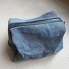 Korean Style Jean Cosmetic Bags Solid Color Stationery Storage Bag Student Pencil Bag  for Women