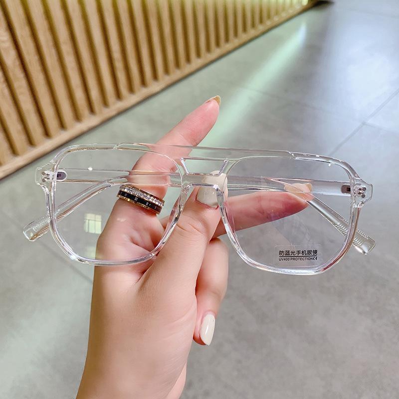 Luxury Square Frame Reading Glasses Anti Blue Light Computer Eyewear for Women Men Fashion Presbyopia Glasses Double Bridge