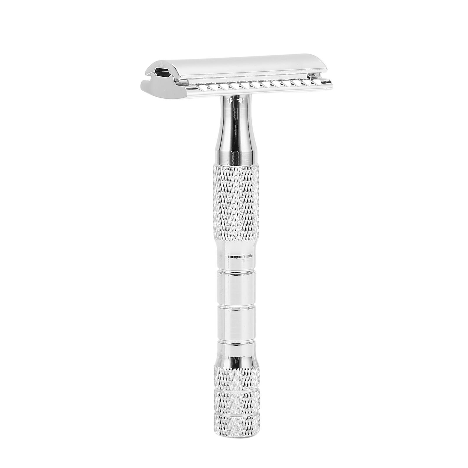 

Мужская безопасная бритва из цинкового сплава, роторная, моющаяся, ручная бритва для бритья, винтажная бритва для бороды