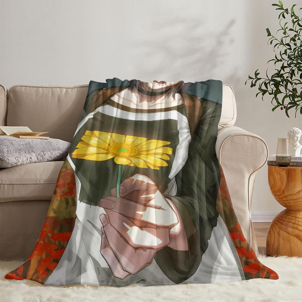 GUOYU Blanket Cchainsaw man Raze Throw Soft Flannel Throw Summer Blanket Lightweight Cozy Nap Blanket for Sofa Bed Travel