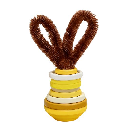 

Набір для рукоділля «Кнопковий Великодній Зайчик» DIY Кнопковий Зайчик-Підвіска з Ворсистими Вушками для Великоднього Кошика, Подарунки для Святкової Вечірки жовтий