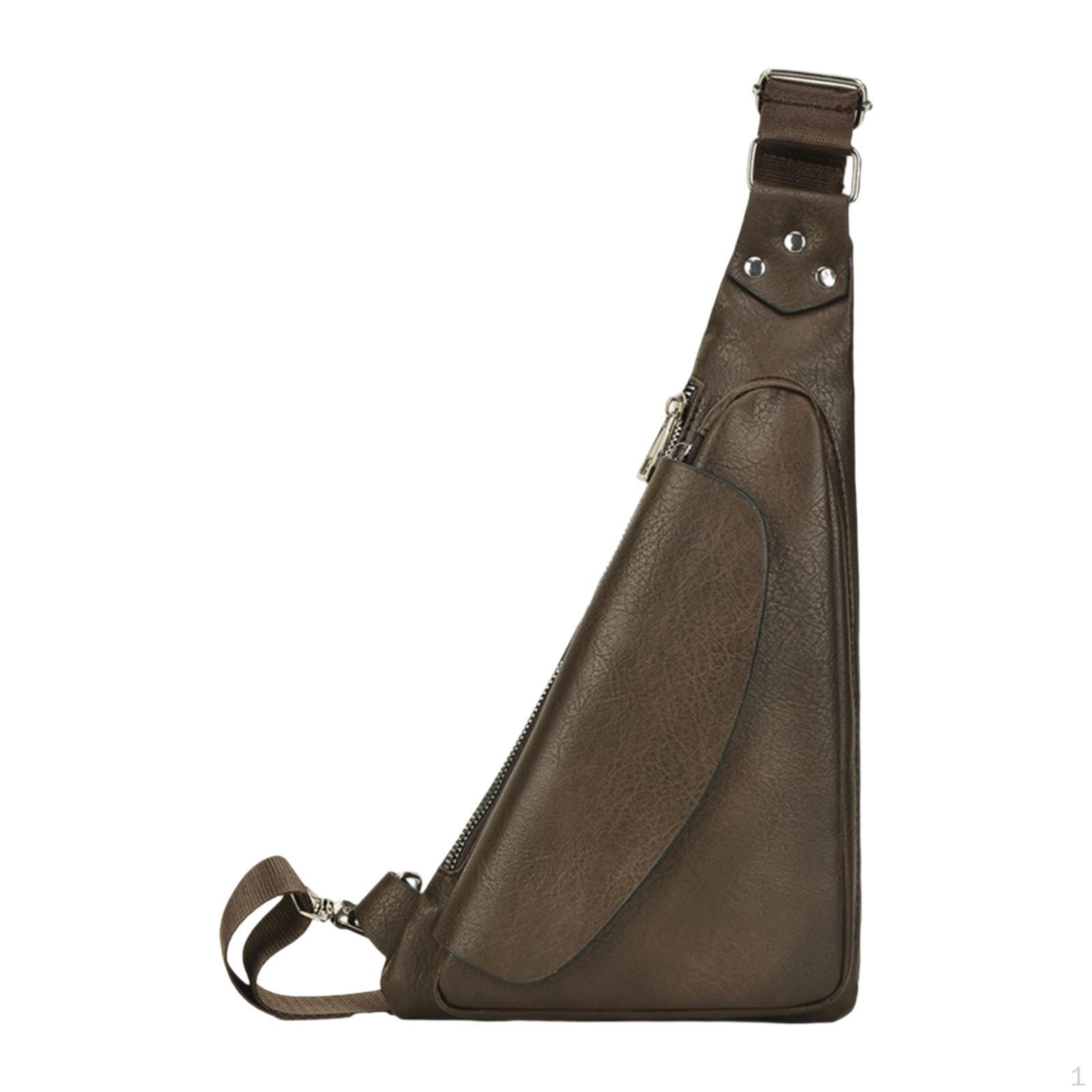 

Сумка через плечо из искусственной кожи, повседневная, на плечо, модная, на талию, для мужчин коричневый