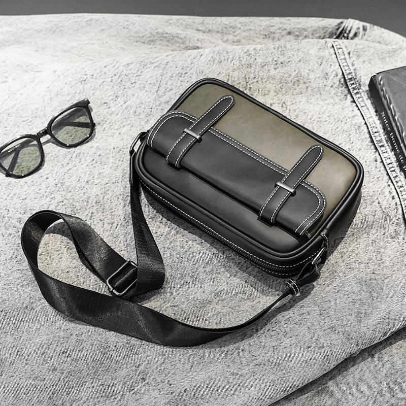 Men'S Shoulder Bag Trendy Brand Retro Shoulder Bag Messenger Bag Outdoor Messenger Bag Rear Backpack