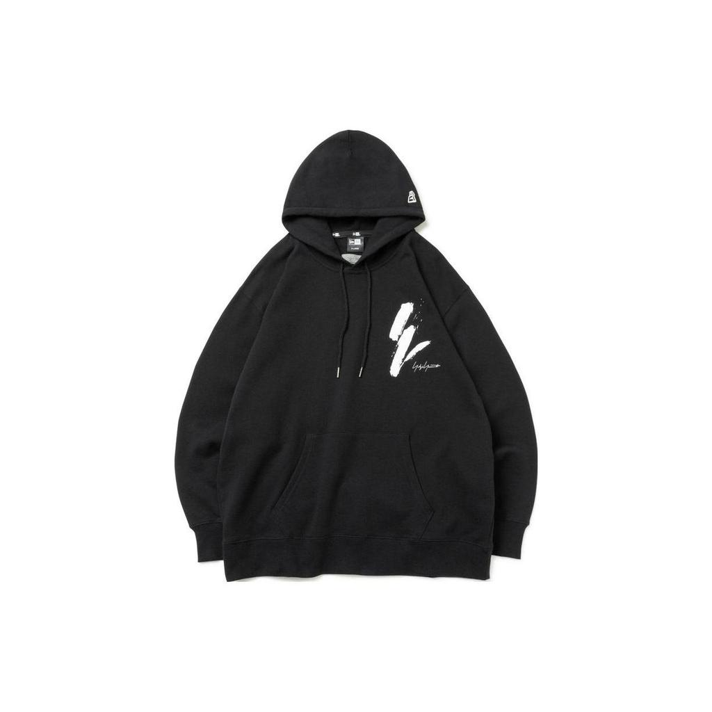 New Era X Yohji Yamamoto Collaboration FW23 Fleece Loose Fit Long Sleeve Hoodie Unisex Hoodies Black 13747699