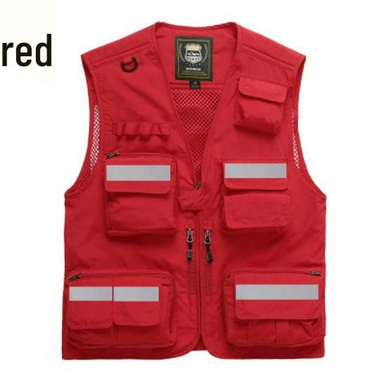 Custom Emergency Rescue Reflective Vest with Logo for Red Cross, Volunteer, and Communication Liaison