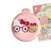 Cartoon KT Cat Folding Comb and Mirror - Portable Mini Air Cushion Massage Comb for Women's Hairstyling