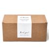 50 White Thank You Stickers - Gift Box Sealing & Packaging Labels for Takeout