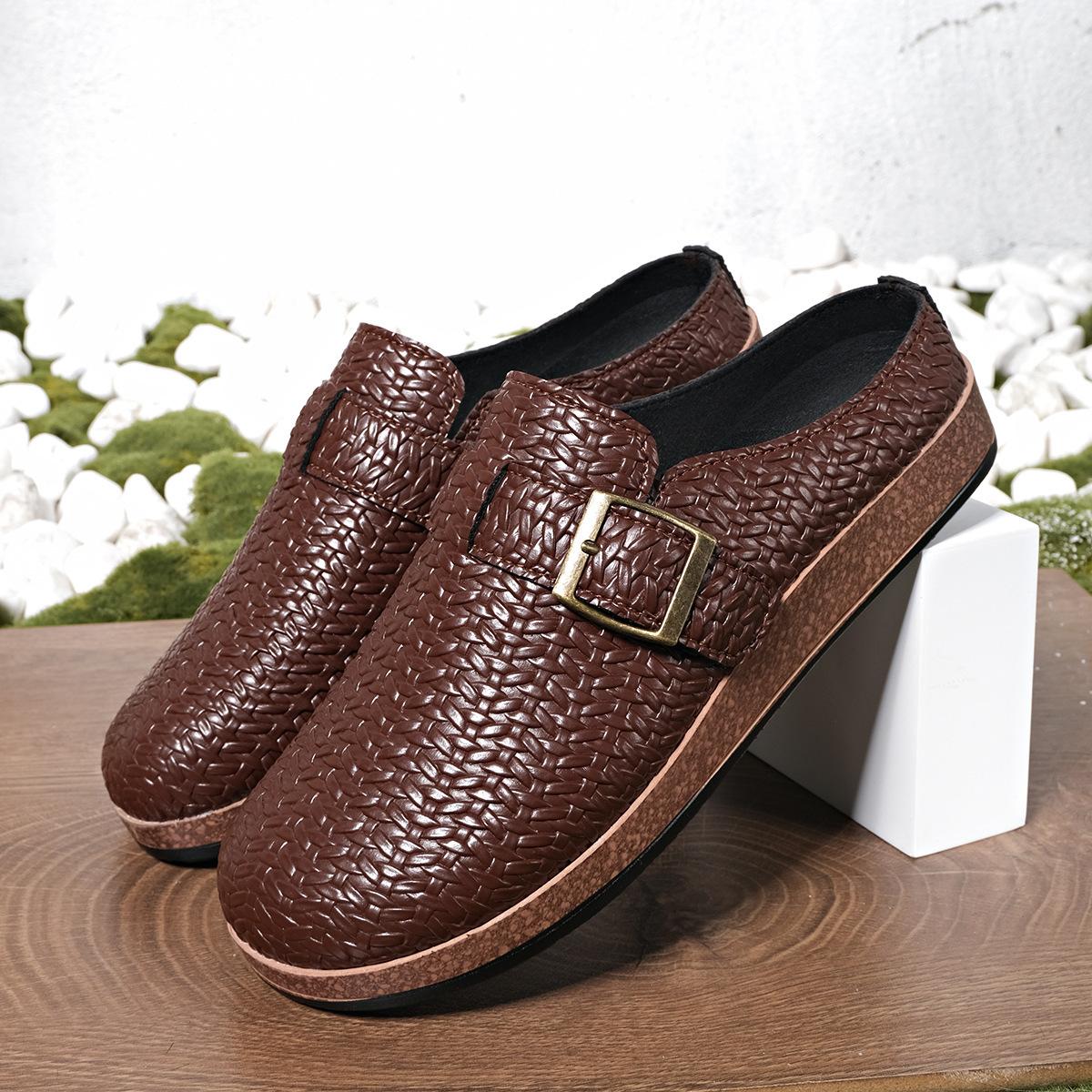 

Весна и Осень новый ретро повседневный один педаль сумка голова тапочки большого размера для внешней торговли Amazon независимая станция wish 36