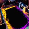Neon LED 3D Illusion Spiral Grid Tunnel Carpet Visual Impact Gaming Esports Room Carpet Living Room Home Decoration Gift