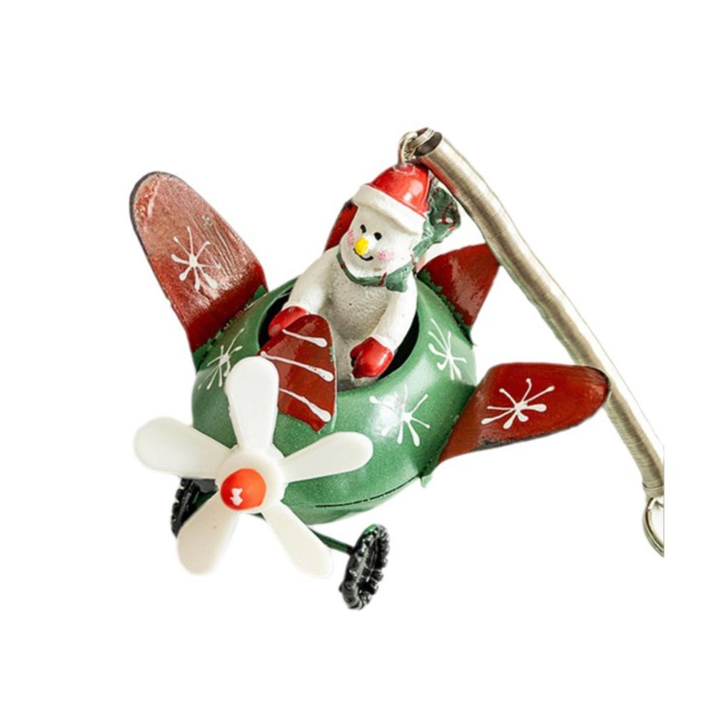 

Exquisite Santa Reindeer Figurine Snowman/Elk Santa Claus Airplane Festive Style C