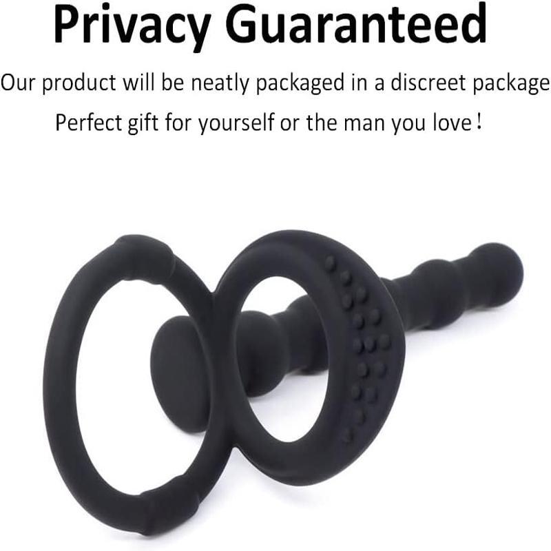Silicone Strap On Penis Butt Plug Anal Beads with Cock Ring Delay Ejaculation Anus Plug Adult Massager Double Penetration Dildo Massager Anal Sex Toys