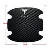 BFNWZ1 4Pcs/Set Car Door Handle Sticker Carbon Fiber Scratches Resistant for Tesla Model 3 Y X S TM3 TMX TMS 2016-2020 Wheel Center Cap