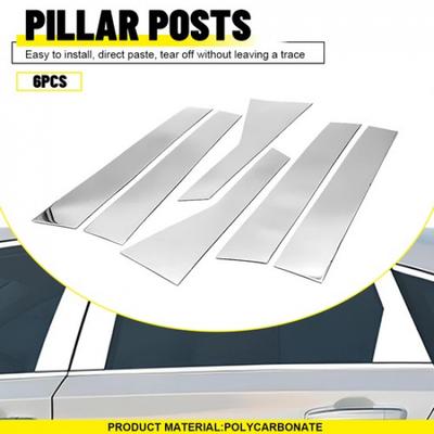 6X Pillar Posts Door Trim Cover Decor Chrome For 2018- Honda Accord Sedan EA