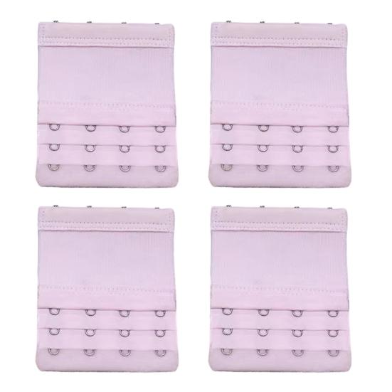 4Pcs Bra Extenders, Adjustable Bra Extenders 2 3 4 Hooks, Bra Band Hooks Replacement, Stretchy Bras Extension Straps for Pregnant Women