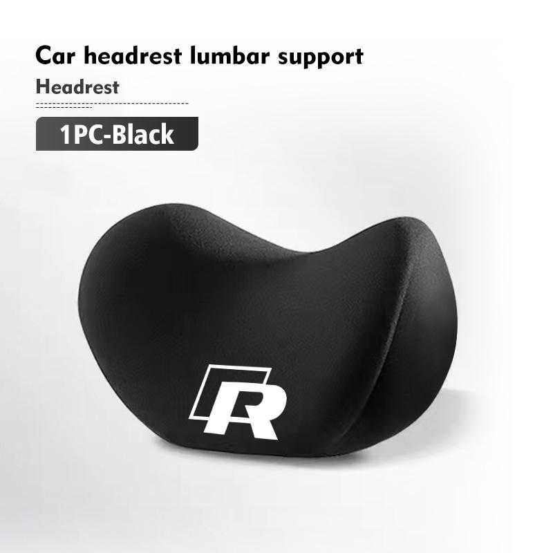 T28Emblems Car Headrest U-shaped Neck Pillow Lumbar Support Accessories For Volkswagen VW Scirocco Passat Polo B5 B6 B7 CC Tiguan S