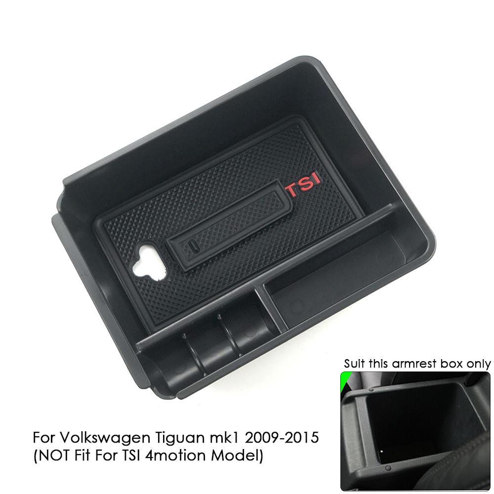 For Volkswagen VW Tiguan Mk1 Mk2 Taos Seat Tarraco Car Accessories Armrest Storage Box Tray Container Console Organizer Pallet