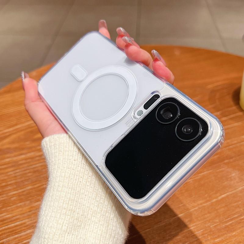 Transparent Acrylic For Magsafe Wireless Charging Case for Xiaomi Mi 17 Pro Max 15T Pro Shockproof Armor PC+TPU Magnetic Cover