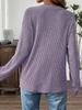2025 Autumn/Winter Women's Solid Color Button Loose Long Sleeve T-Shirt