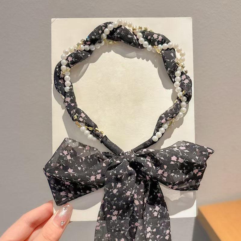 Diadema De Cinta Larga Con Cadena Con Estampado Vintage Para Mujer, Adorno Elegante Para El Cabello, Diadema Aro Para El Cabello