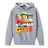 Stumble Guys Autumn Winter Sweatshirt Tops Hoodie Children's Hoodie Clothing Suitable for 3-12 Years Boys Girls Hood Outerwear