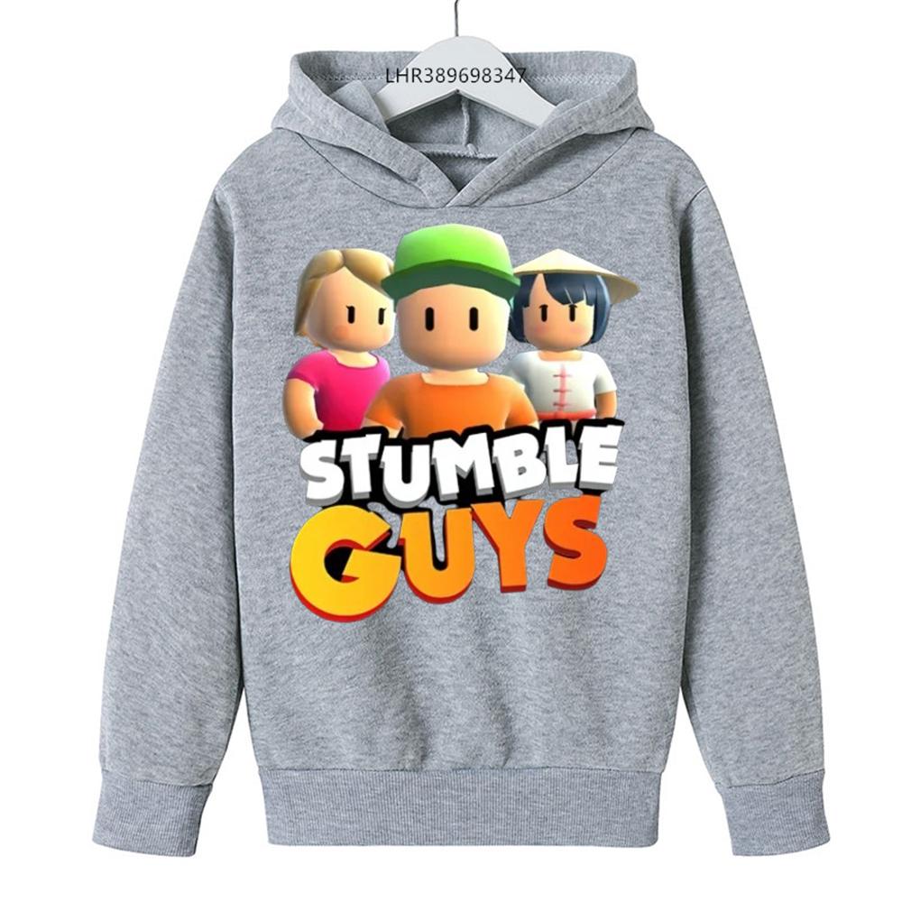 Stumble Guys Autumn Winter Sweatshirt Tops Hoodie Children's Hoodie Clothing Suitable for 3-12 Years Boys Girls Hood Outerwear