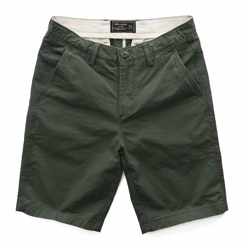 Nuovi pantaloncini casual estivi da uomo a cinque punti, versatili, tinta unita, dritti
