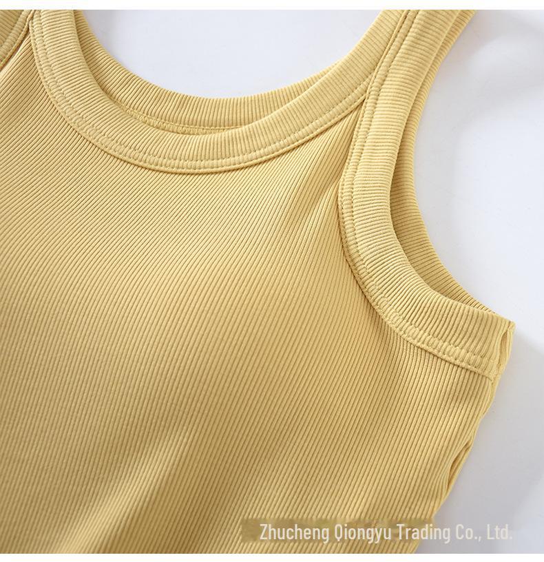 Damenweste mit Brustpolsterung, breiten Trägern und Hosenträgern, integriertem BH, langem Oberteil, rutschfestem Design