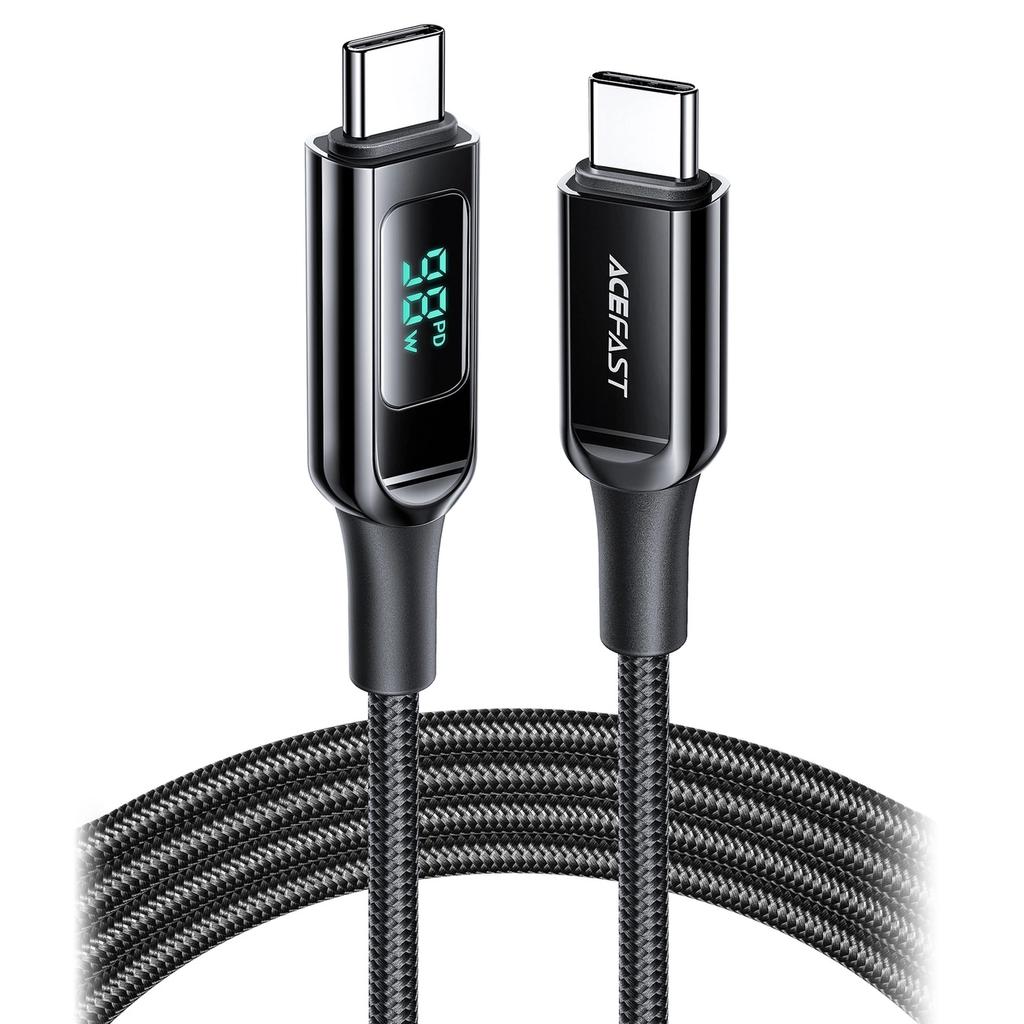 Kabel Acefast C6-03 Black Usb-C - Usb-C Pd Qc 100W 5A 480Mb/S 2M - Czarny