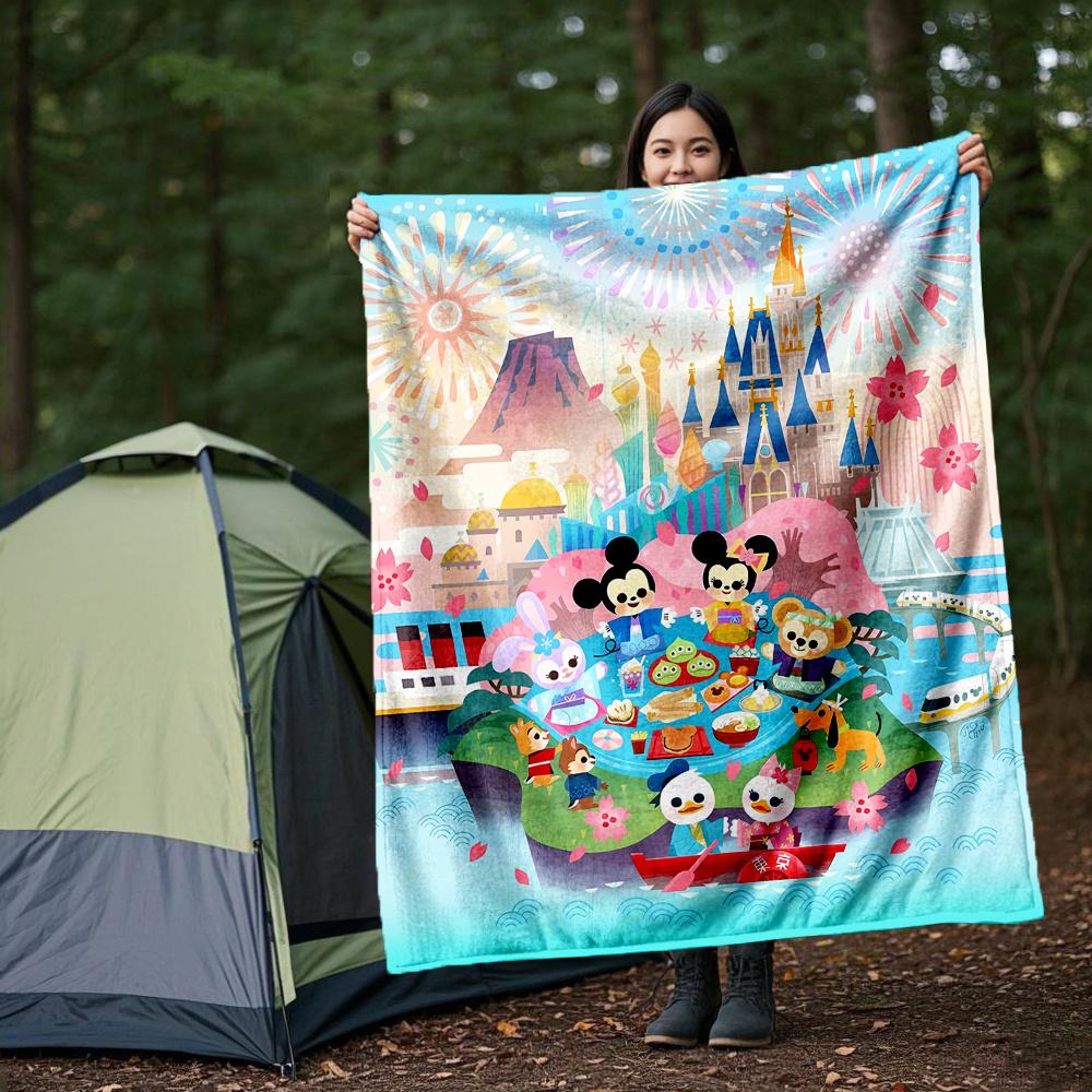 

1pc, Mickey & Minnie Blanket Home Decorative Throw Blanket for Family and Friend 80x120cm