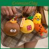 Plush Orange Sausage Keychain Toy Cartoon Stuffed Doll For Cute Student Gift