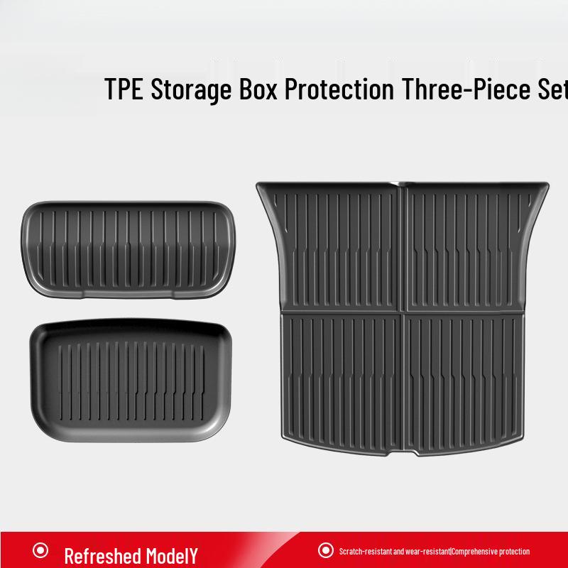 Upgraded TPE Trunk Mat Set for Tesla Model Y3 - Front & Rear Trunk, YL Interior Accessories