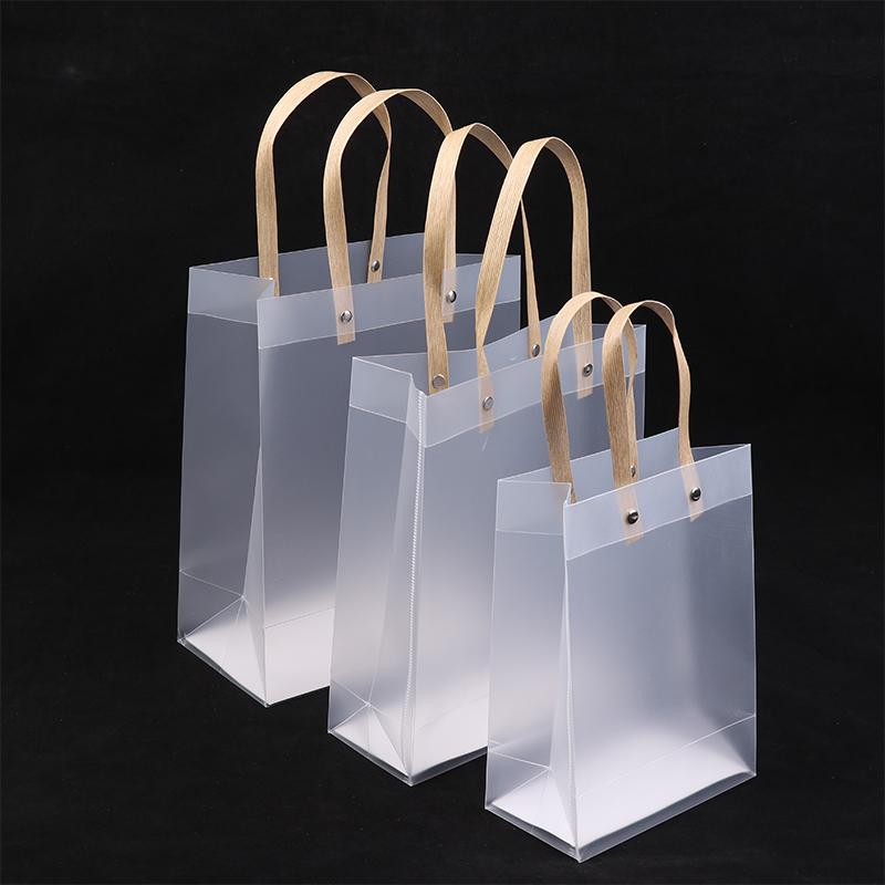 5Pcs Frosted Translucent Pvc Loot Bag Gift Bagbbags For Gifts Packing Bag Pvc Hand Bag Party Decor Souvenir Tote Bags