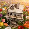 Jungle Treehouse 3D Wooden Puzzle Scale Miniature DO-IT-YOURSELF Miniature Kit Handcrafted Present Home Decor Assembly Toy