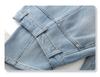 Light Blue Women's High-Waisted Velvet-Lined Banana Jeans, 2024 Autumn/Winter Loose Straight-Leg Style