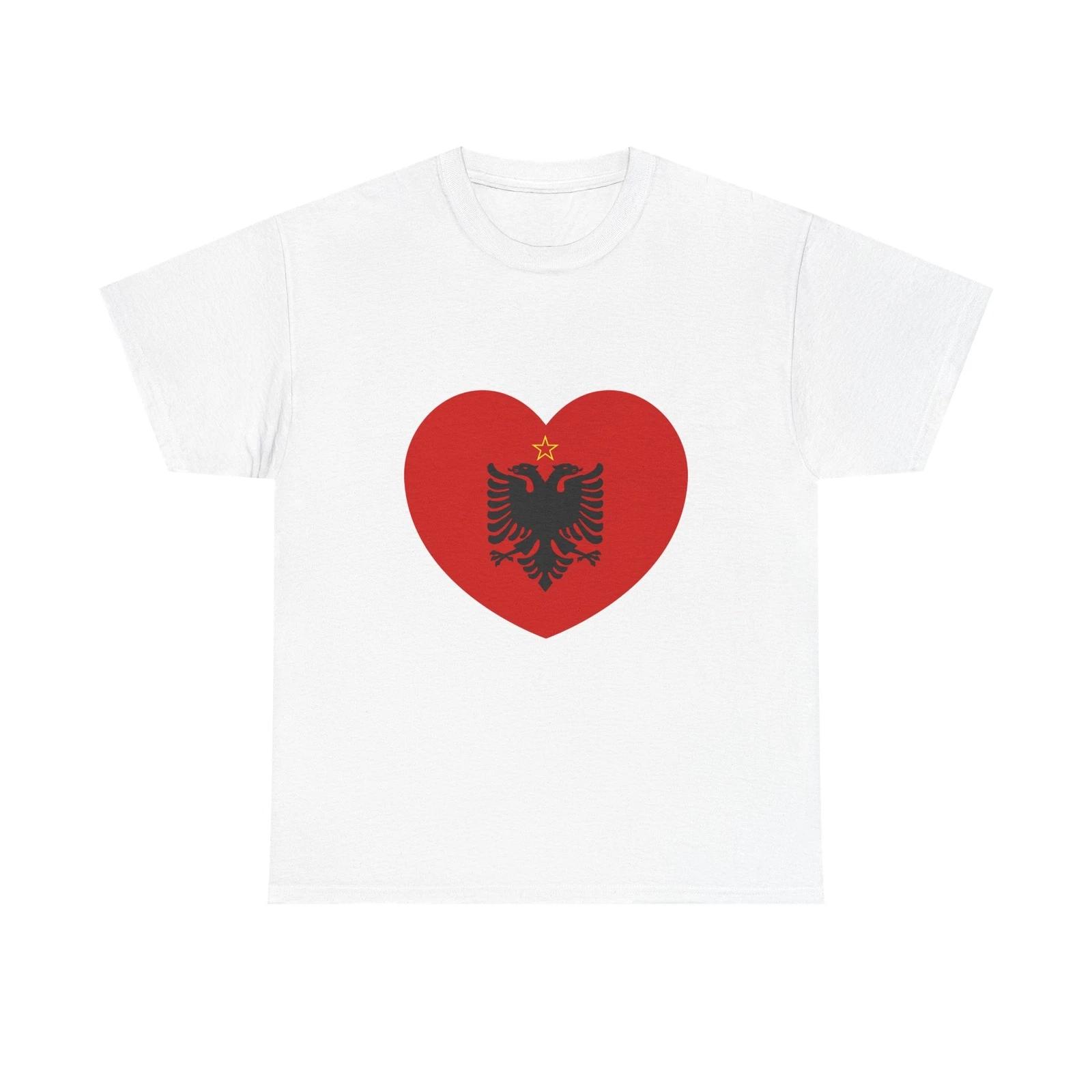 Heart Flag of Albania 1946-1992 - T shirt S
