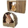 Kaninchen Haus Zähneknirschen Natürliche Holz Zweige Weben Hütte Chinchilla Nest Hamster