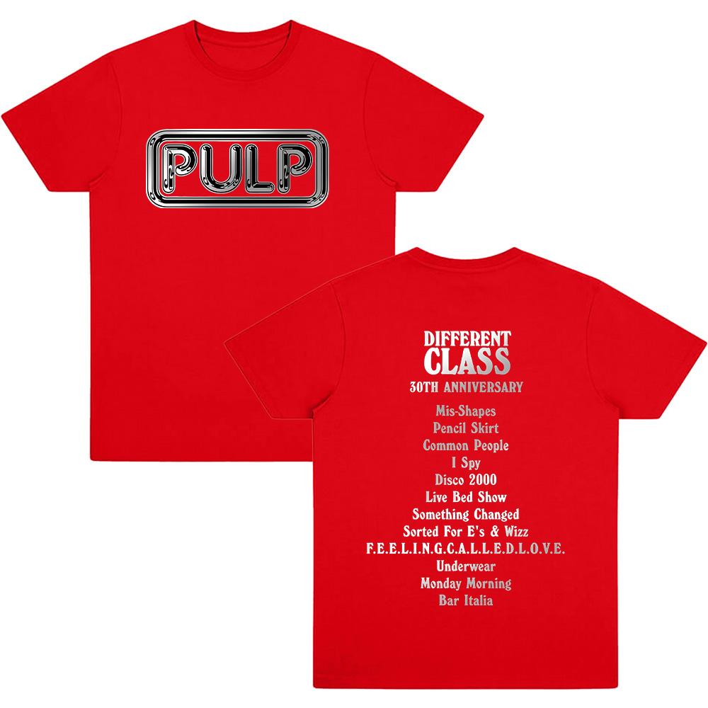 Alternative Rock Band Pulp Live 2026 Global Tour Mercah Tshirt Unisex Women Summer Streetwear Fashion New Tee Cotton Oversized Top