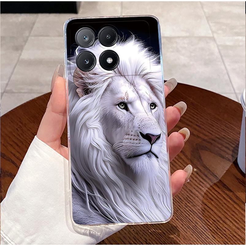 Case Poco X6 Pro 5G/Poco X6 5G Clear Luxury Cute Love Rabbit Funny Soft Silicone Phone Case PocoX6 X6Pro Transparent Back Cover