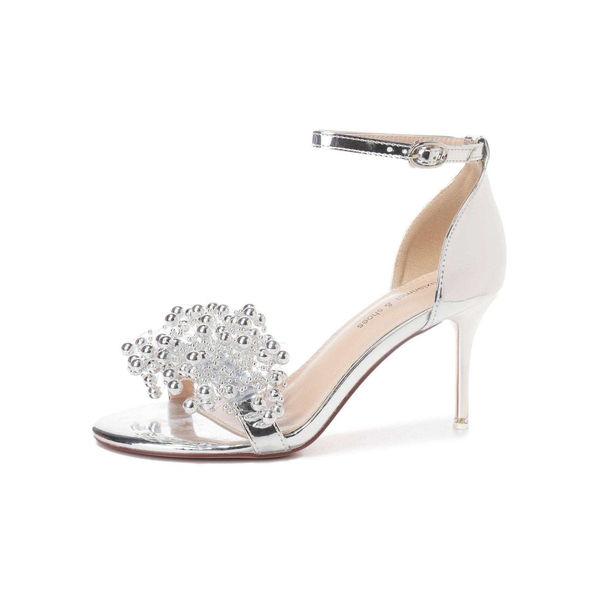 

Одне слово з бісером і перлами Босоніжки на високих підборах літо сексуальні Muse банкет весілля універсальні стрази 40