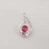 Pink Tourmaline Gemstone 925 Sterling Silver Zircon Jewelry Elegant Chain Pendant 1.4" For Gift CZP-16-4