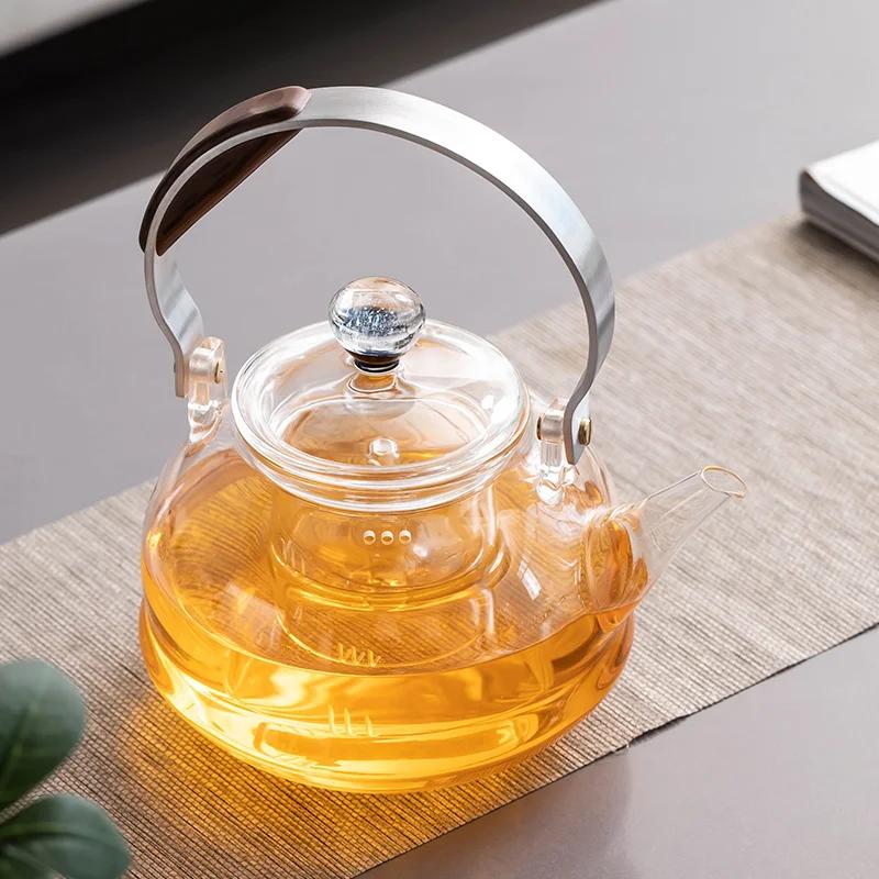 

Бытовой чайник 1000 мл. Кастрюля из прозрачного стекла с высоким содержанием боросиликатного стекла. Чайник. Чайник. Чайник большой емкости. Холодный чайник.