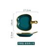 Creative Gold Edged Handle Ceramic Plate, Tableware, Dishes, Dessert Plate, Home Breakfast Plate, Kitchen, Restaurant Utensils