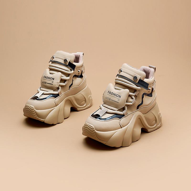 European Station Dad Shoes Women's 2025 Autumn and Winter New Models Show Small Feet and Increase Height Thick-soled Casual Versatile Sports Women's