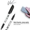 12Pcs Large Capacity Erasable Whiteboard Markers, Water-Based Ink Black Dry Erase Pens for Office School Teaching Supplies