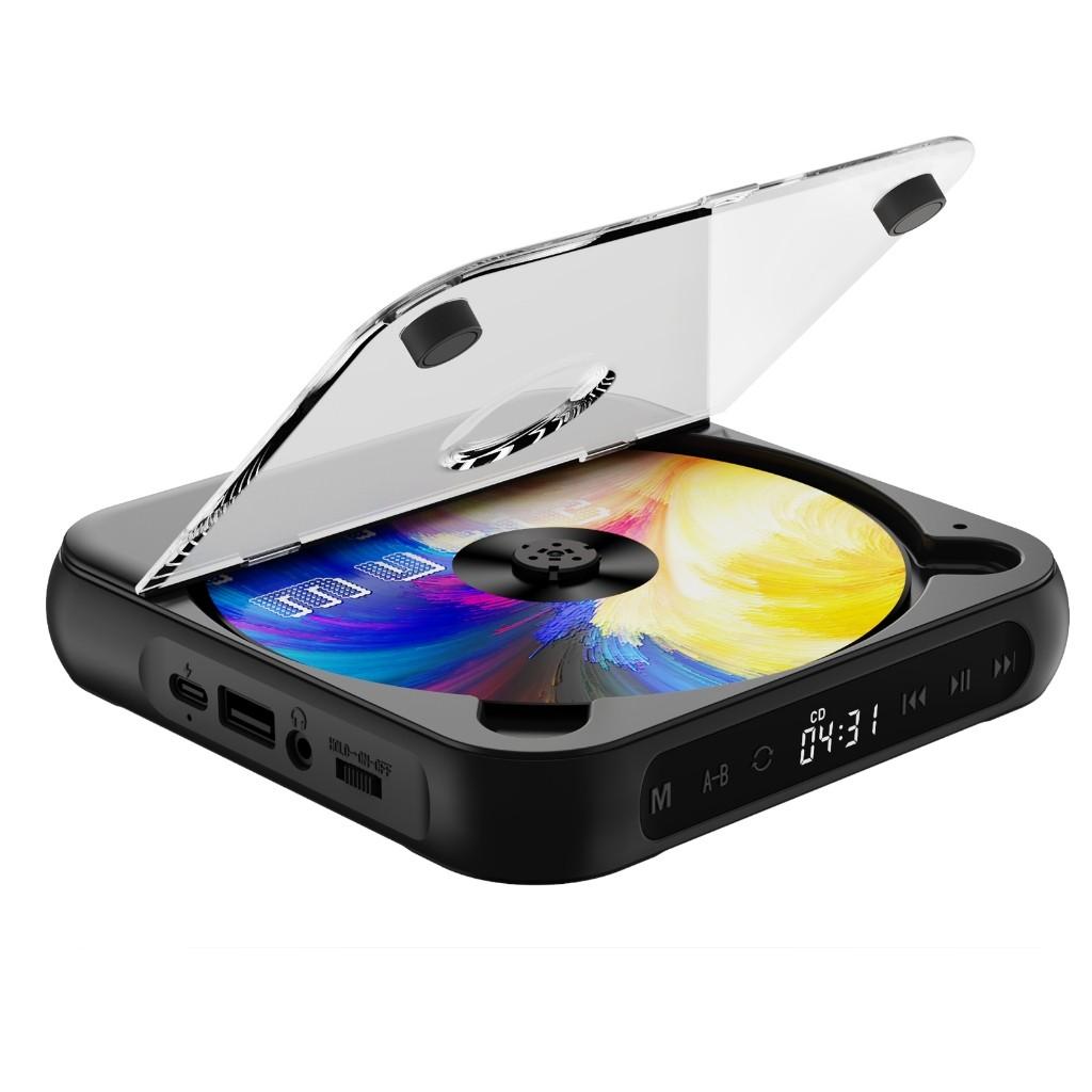 Portable Bluetooth CD Player Rechargeable Home/Car Walkman HiFi Lound Dual Speakers Music Player