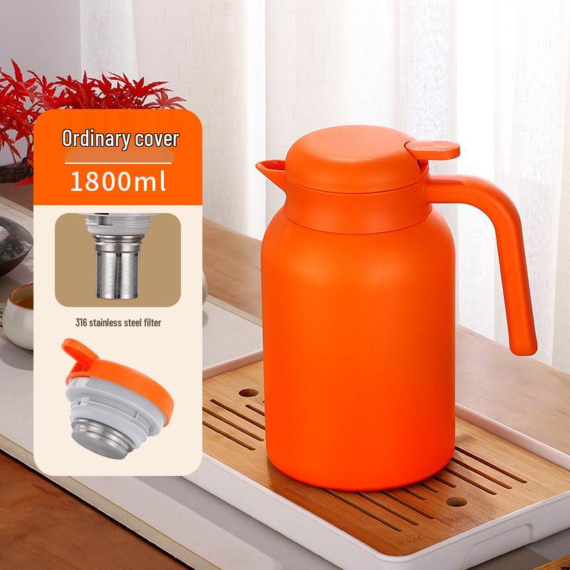 Large Stainless Steel Teapot for White Tea Brewing, Office Use, Insulated Thermos Flask