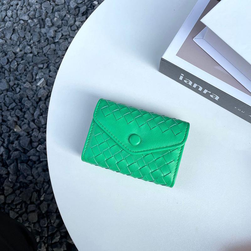 

Модные тканые держатели для карт из натуральной кожи для женщин, мягкая овечья кожа, кредитный бизнес, кошелек для монет, дизайн, 11 слотов, сумки для карт светло-зеленый