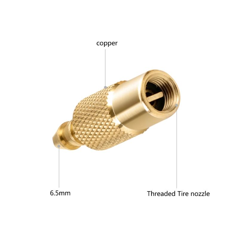 Car Inflatable Nozzle Quick Connector Thread Nozzle Adapter-Valve Brass Air