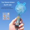 Cute Cartoon USB Rechargeable Silent Handheld Fan with Hook