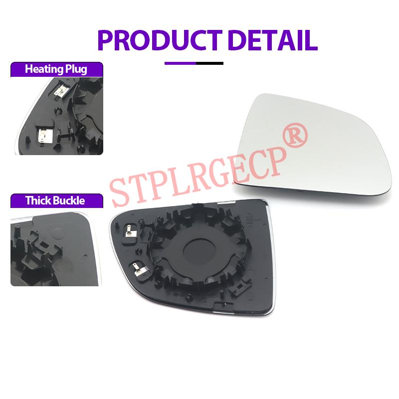 Verre chauffant de rétroviseur latéral de remplacement pour Tesla Model Y 2020-2025 avec plaque intégrée